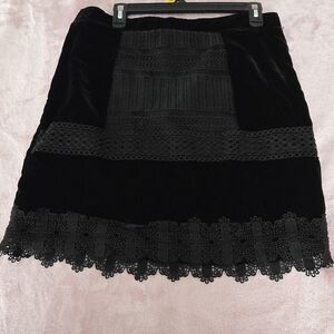 Romeo & Juliet Couture Black Lace Mini Skirt
